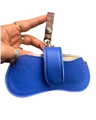 Porta occhiali blu