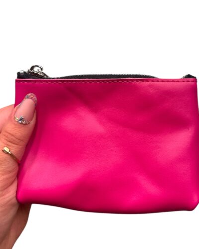 Pochette in pelle fucsia